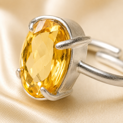 Natural Citrine Ring for Success