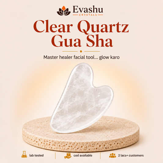 Natural Clear Quartz Gua Sha for Clarity