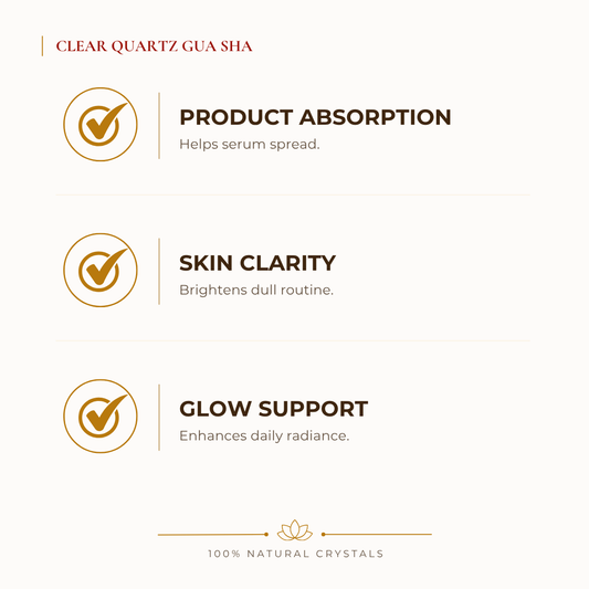 Natural Clear Quartz Gua Sha for Clarity