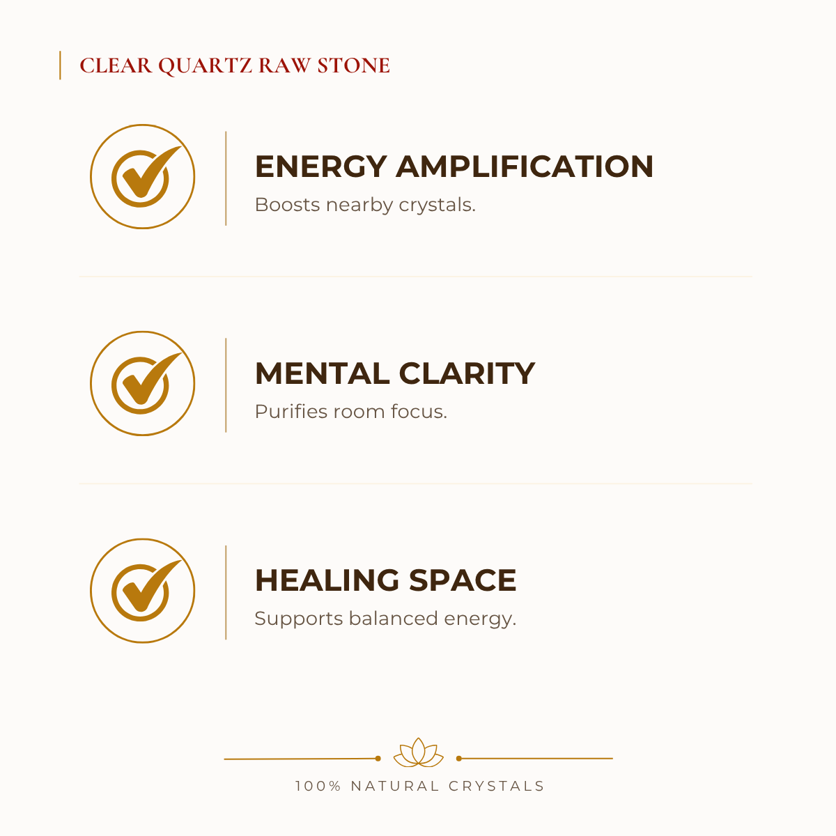 Natural Clear Quartz Raw Stone for Focus