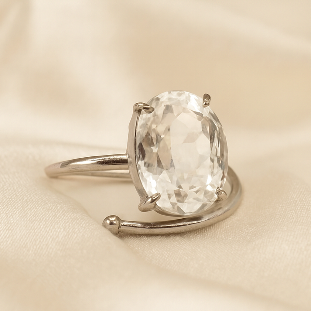 Natural Clear Quartz Ring for Clarity