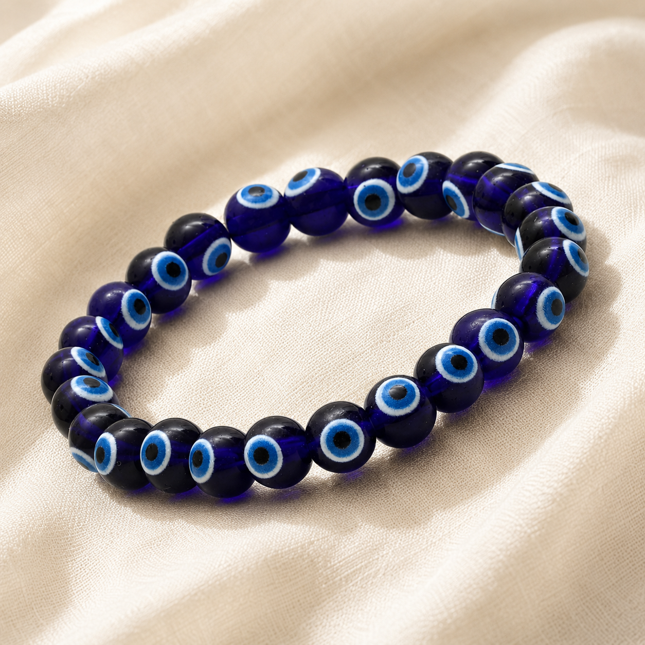 Natural Evil Eye 8mm Bracelet for Protection