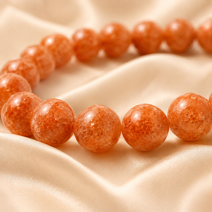 Natural Sunstone 8mm Bracelet for Success