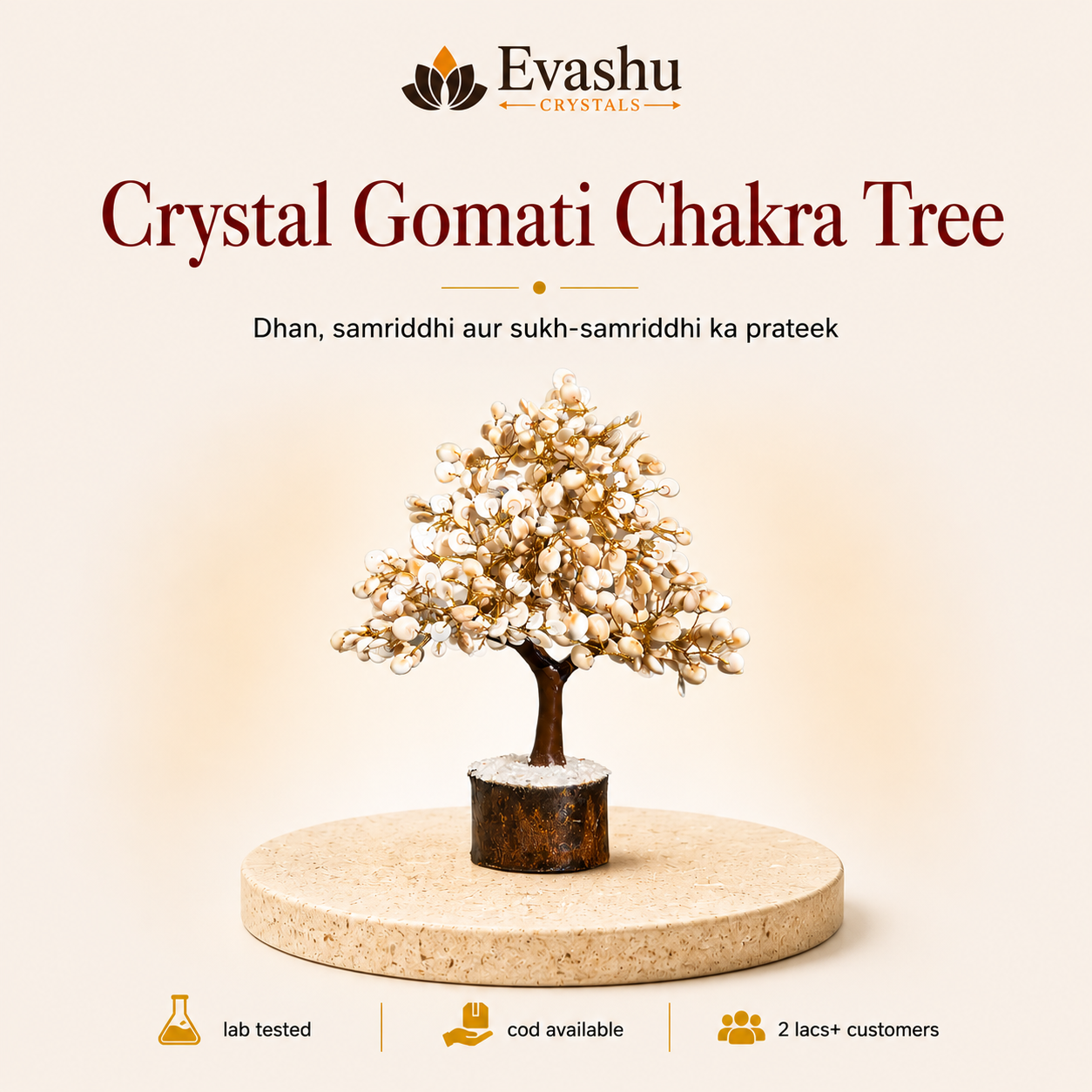Natural Gomti Chakra Crystal Tree for Protection