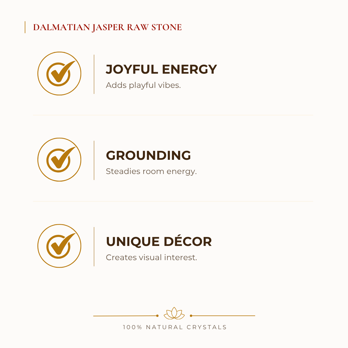 Natural Dalmatian Jasper Raw Stone for Joy