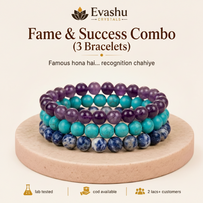 Amethyst, Turquoise & Sodalite Bracelet Set for Calm
