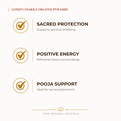 Natural Gomti Chakra Pyramid for Prosperity