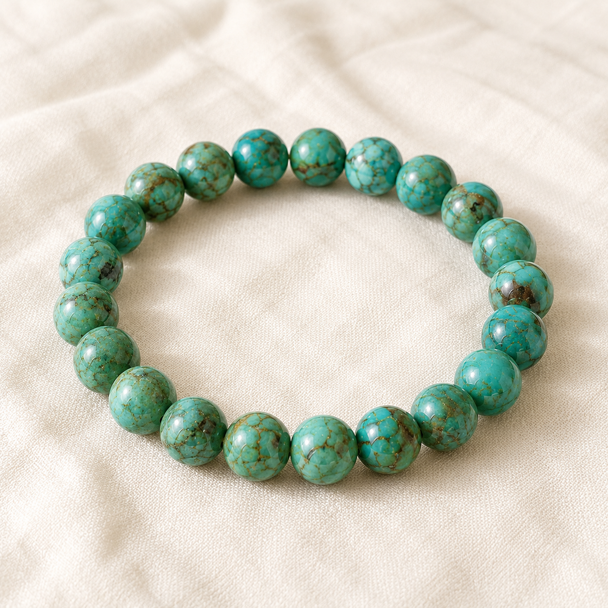 Natural Turquoise 8mm Bracelet for Protection