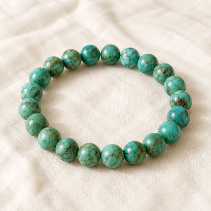 Natural Turquoise 8mm Bracelet for Protection