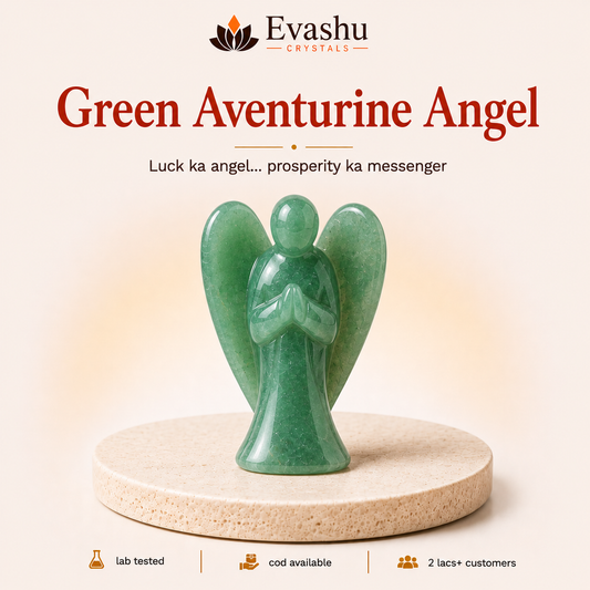 Natural Green Aventurine Angel Ring for Hope