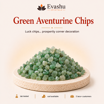 Natural Green Aventurine Crystal Chips for Growth