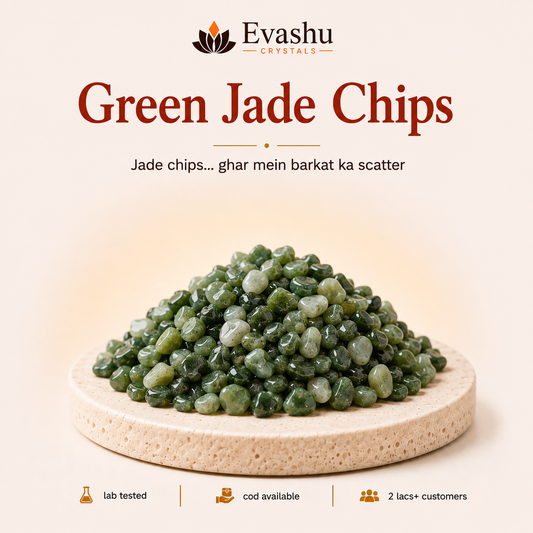 Natural Green Jade Crystal Chips for Harmony
