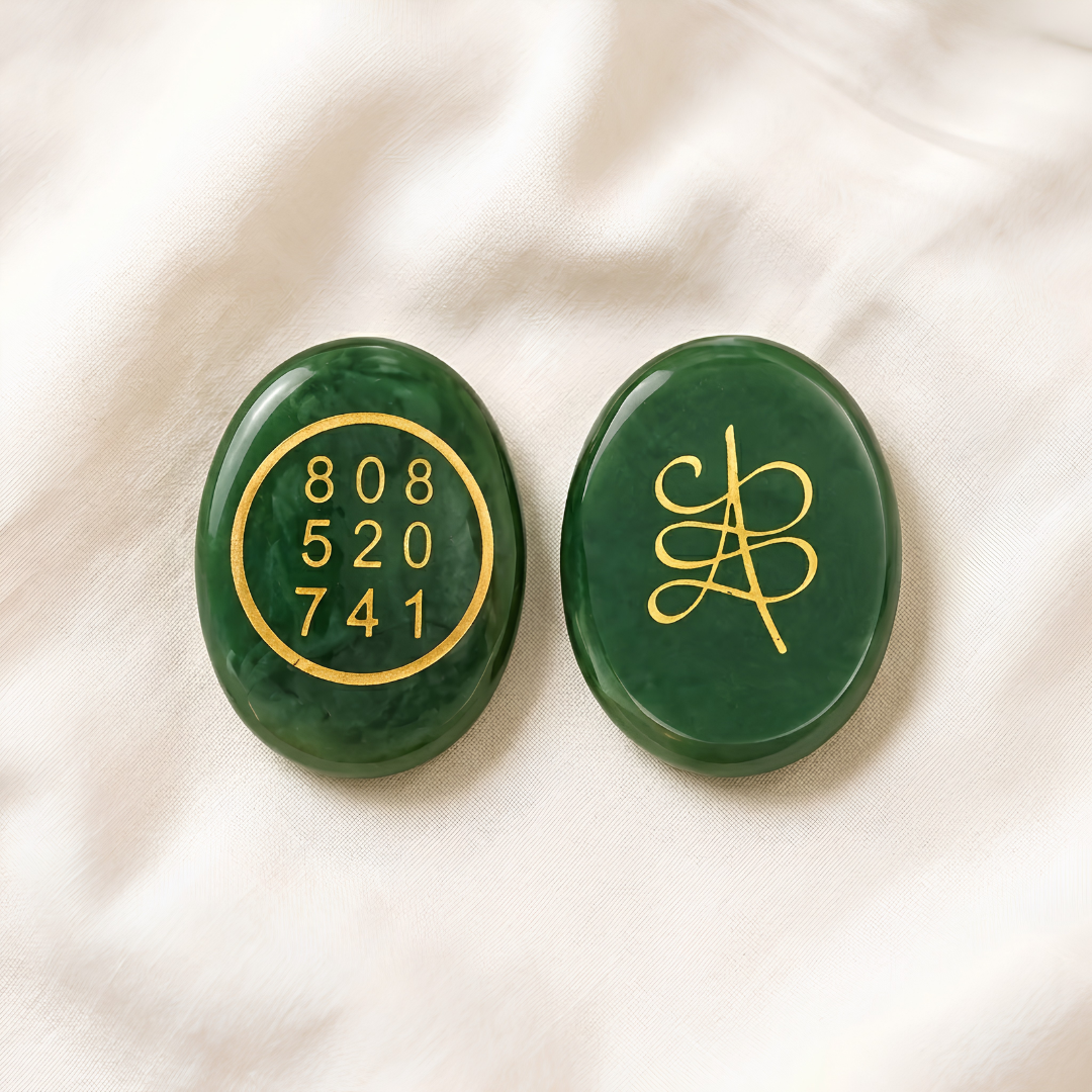 Natural Green Jade Zibu Coin for Good Fortune