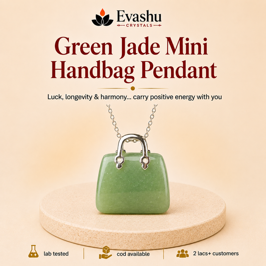Natural Green Jade Mini Handbag Pendant for Harmony