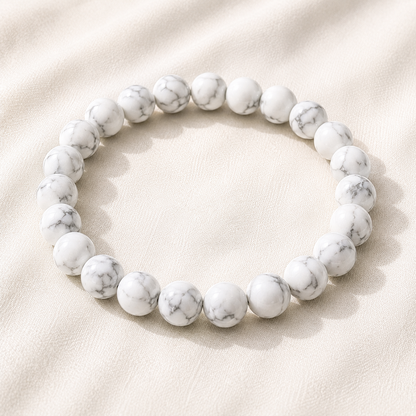 Natural Howlite 8mm Bracelet for Patience