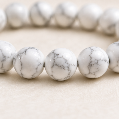 Natural Howlite 8mm Bracelet for Patience