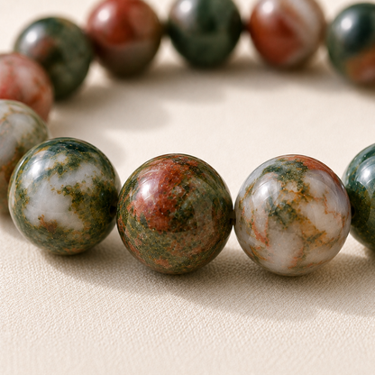 Natural Indian Agate 8mm Bracelet for Balance