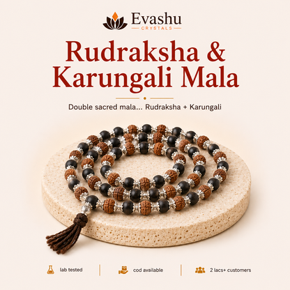 Rudraksha & Karungali Mala — Single or Pair