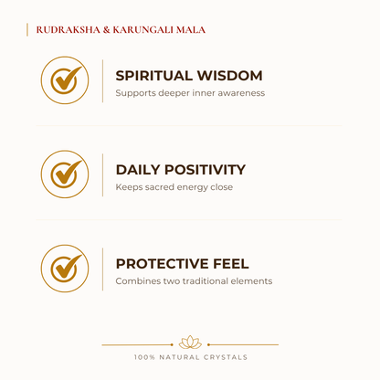 Rudraksha & Karungali Mala — Single or Pair