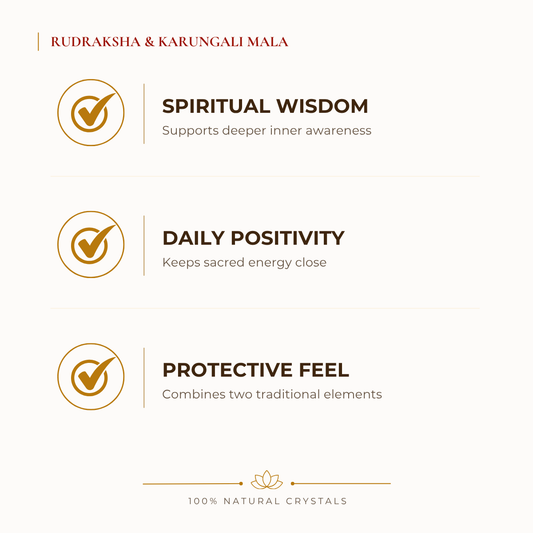 Rudraksha & Karungali Mala — Single or Pair