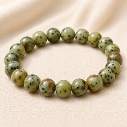 Natural Kiwi Jasper 8mm Bracelet for Nurturing