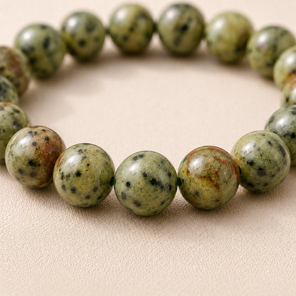 Natural Kiwi Jasper 8mm Bracelet for Nurturing