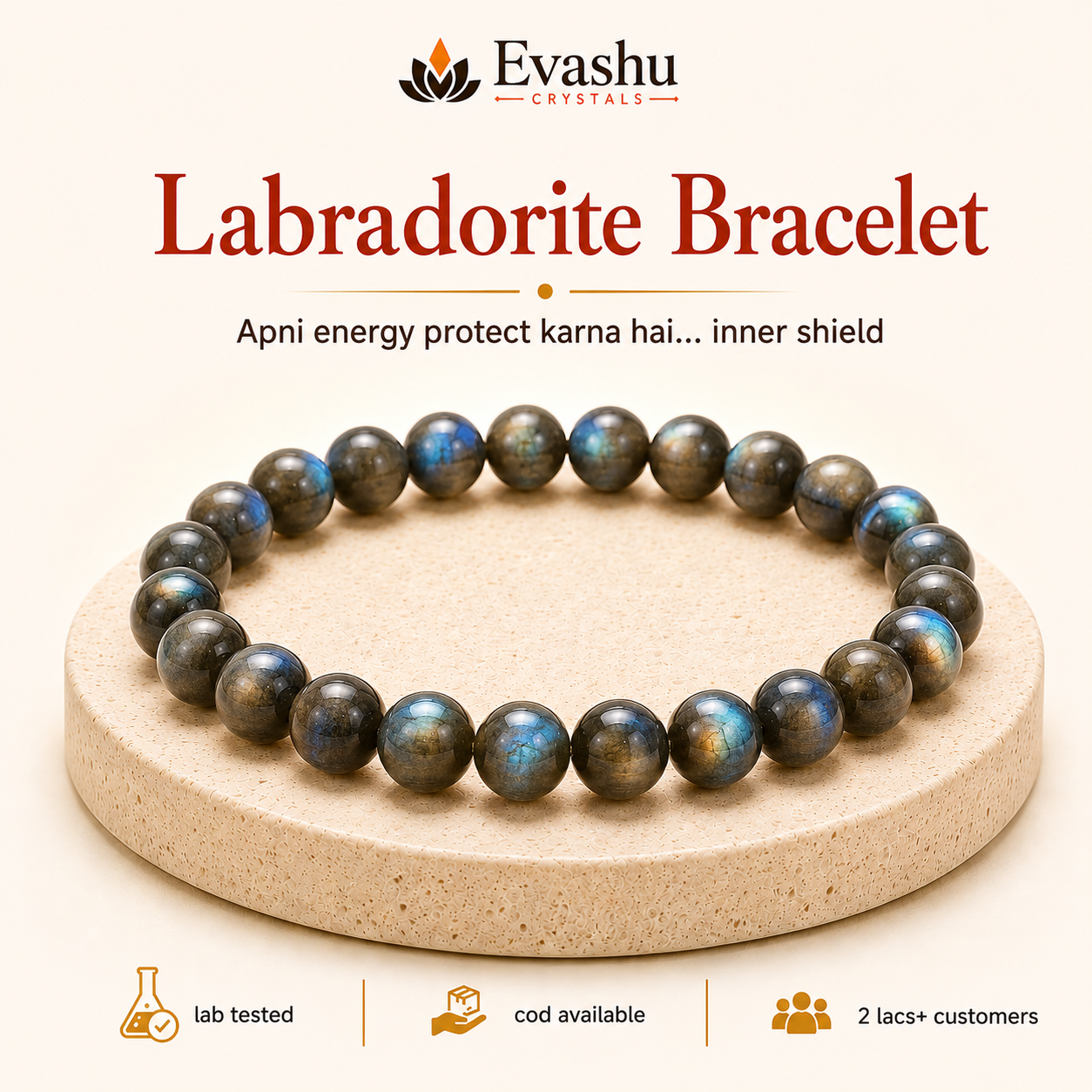 Natural Labradorite Crystal Chips for Intuition