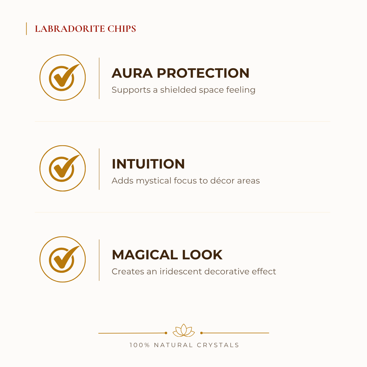 Natural Labradorite Crystal Chips for Intuition
