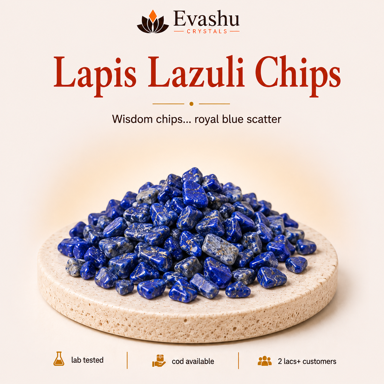 Natural Lapis Lazuli Crystal Chips for Wisdom