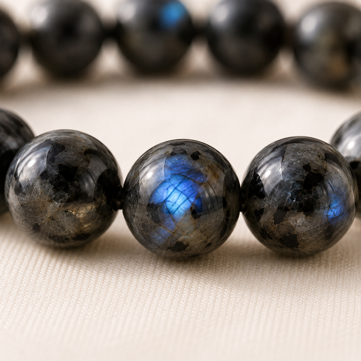 Natural Larvikite 8mm Bracelet for Protection