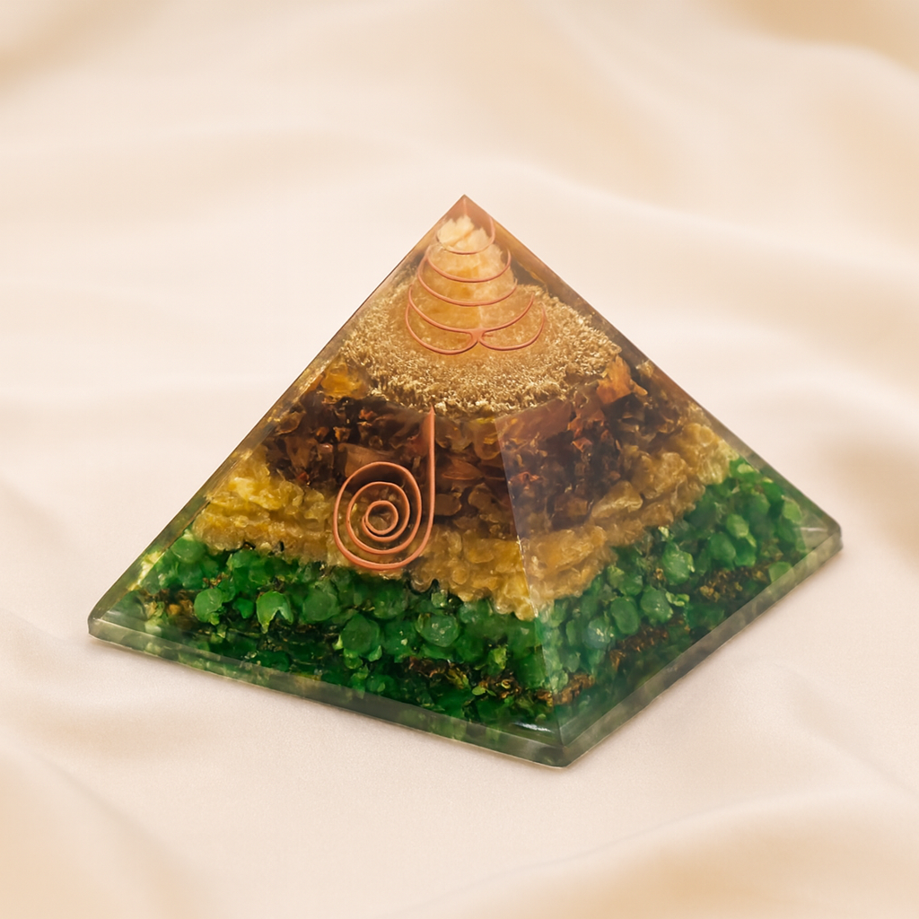 Natural Prosperity Crystal Pyramid for Abundance
