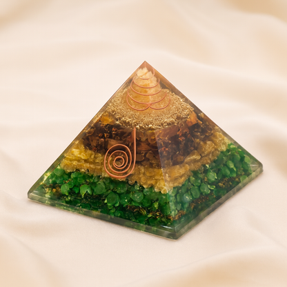 Natural Prosperity Crystal Pyramid for Abundance