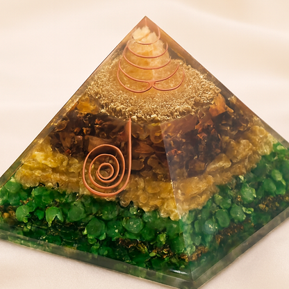 Natural Prosperity Crystal Pyramid for Abundance