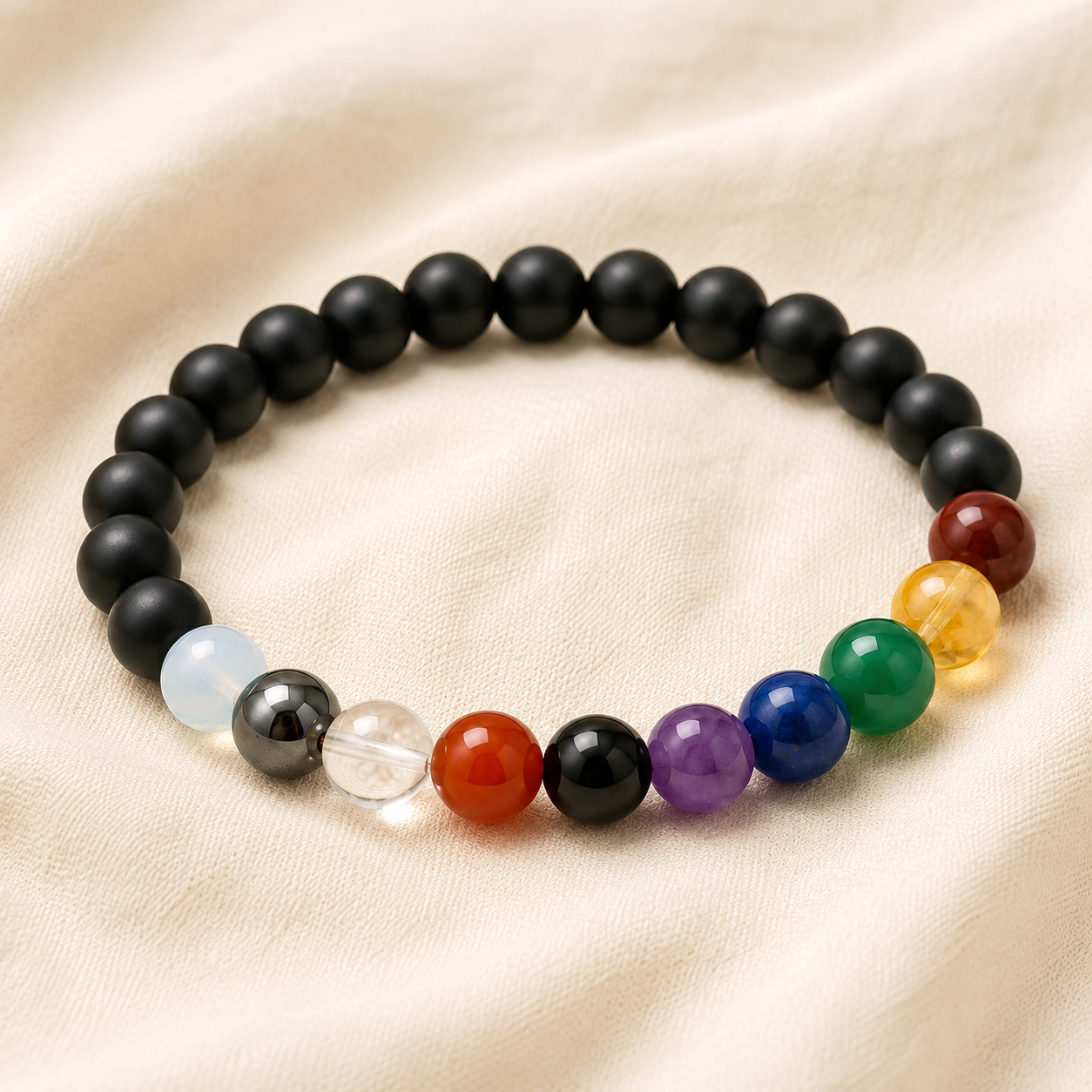 Natural Navratna (Nine Gems) Bracelet Set for Balance