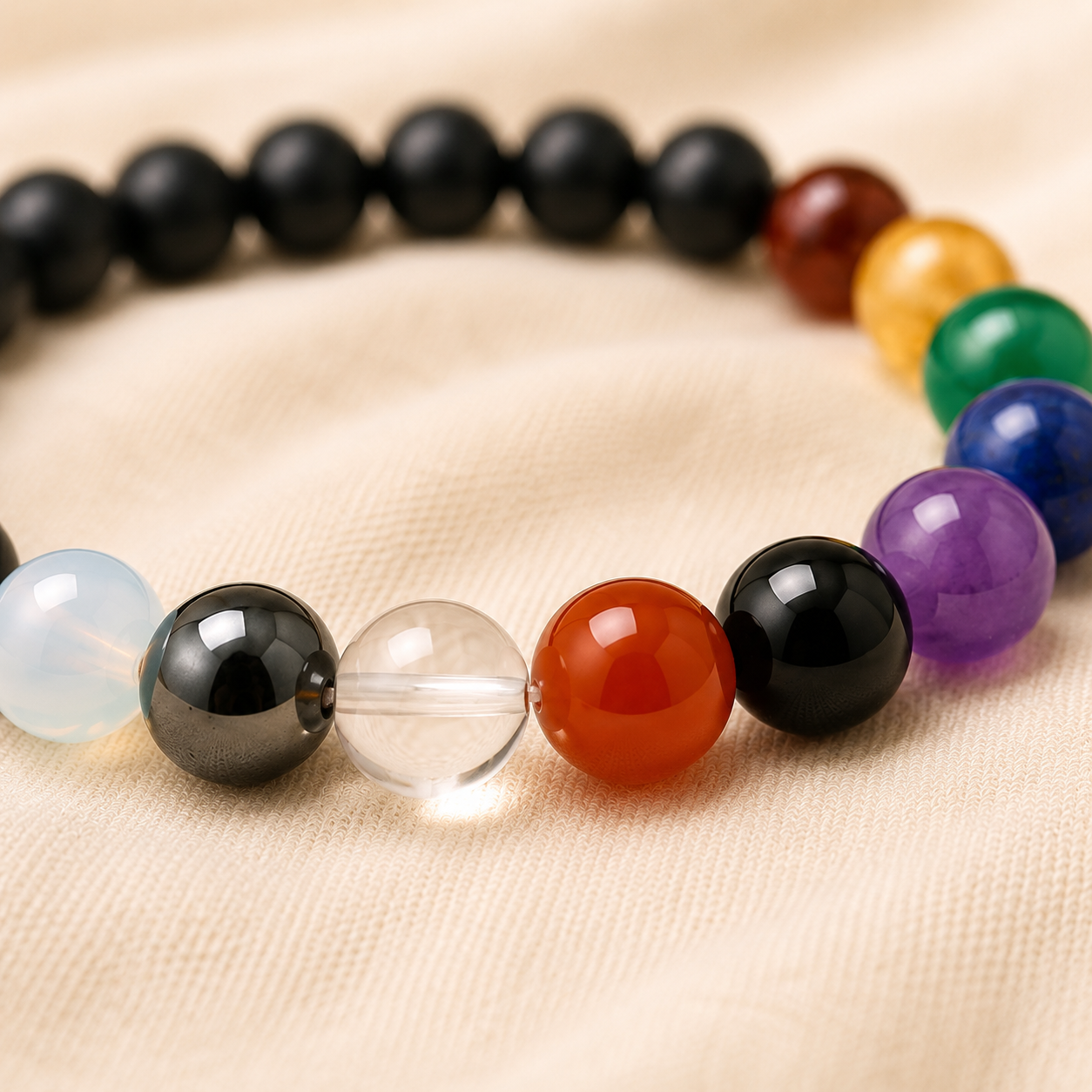 Natural Navratna (Nine Gems) Bracelet Set for Balance