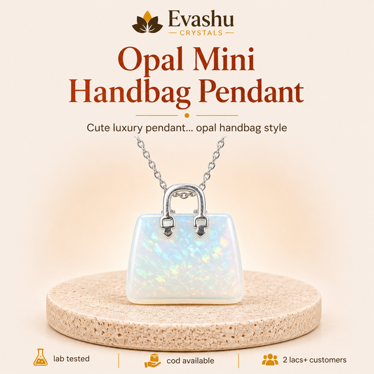 Natural Opal Mini Handbag Pendant for Creativity