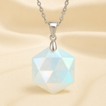 Natural Opal Hexagon Pendant for Hope