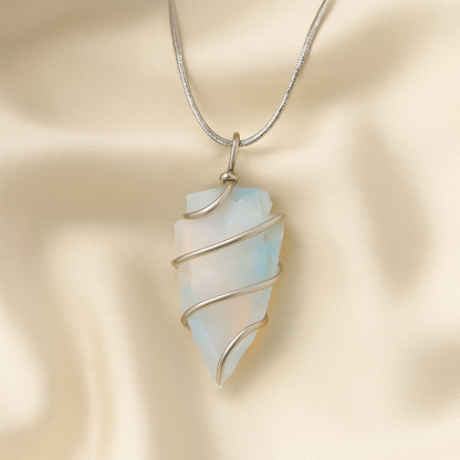 Opalite Arrowhead Pendant for New Beginnings