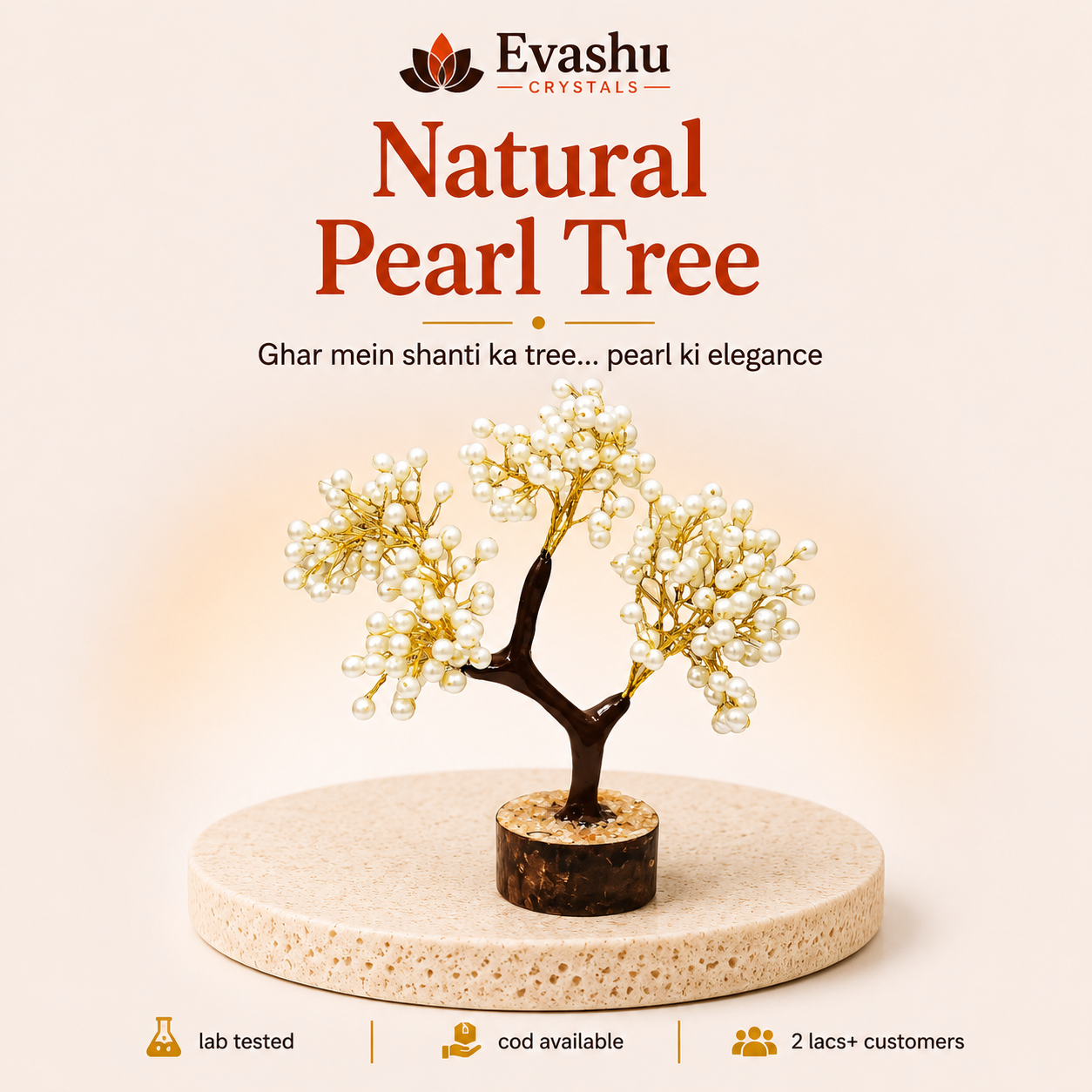 Natural Pearl Crystal Tree for Harmony