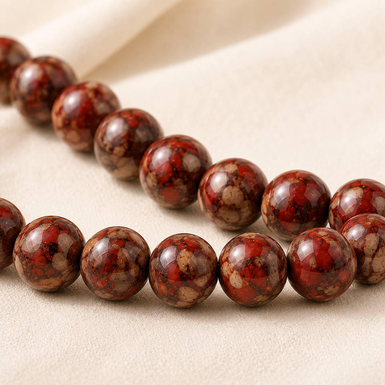 Natural Picasso Jasper & Red Picasso Bracelet for Stability