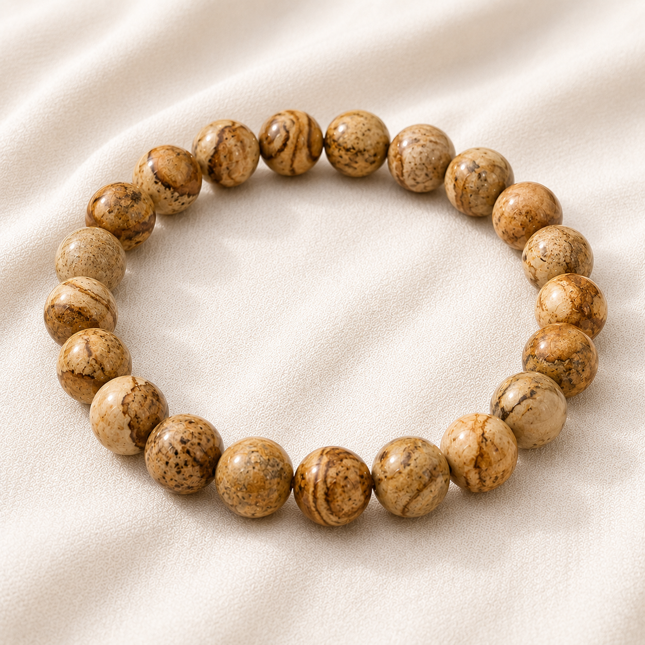 Natural Picture Jasper 8mm Bracelet for Perspective
