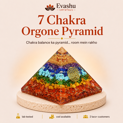 Natural 7 Chakra Pyramid for Alignment
