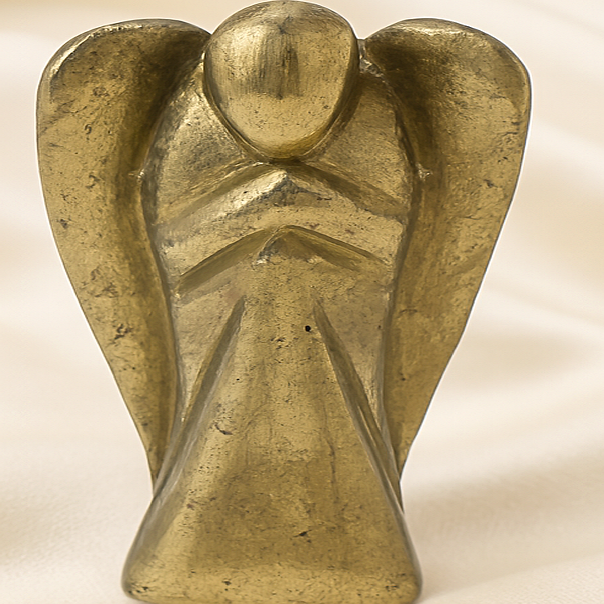 Natural Pyrite Angel Figurine for Abundance
