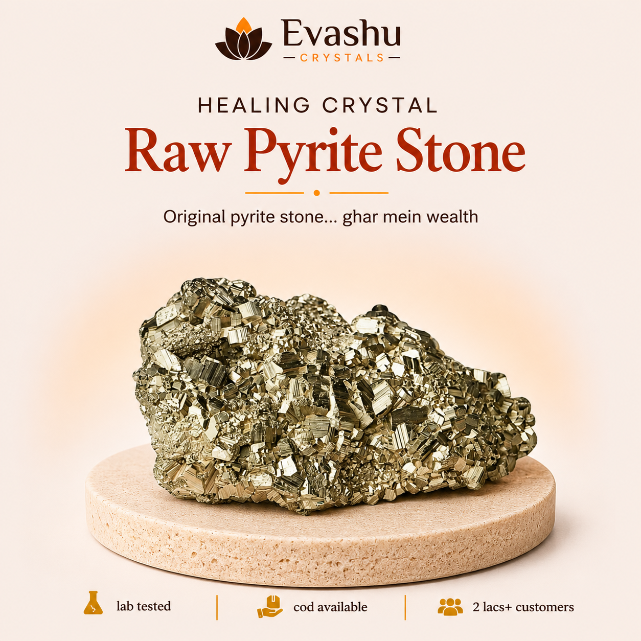 Natural Pyrite Cluster Raw Stone for Wealth