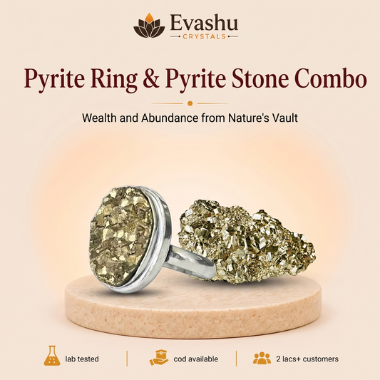 Pyrite Stone & Ring Set for Prosperity