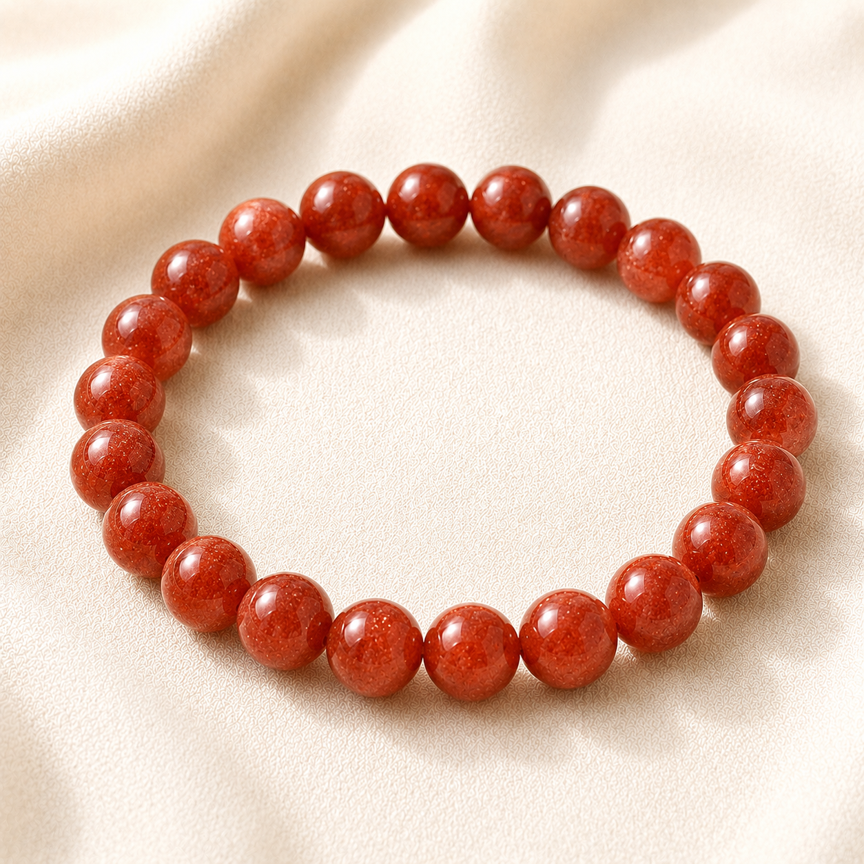 Natural Red Aventurine 8mm Bracelet for Vitality