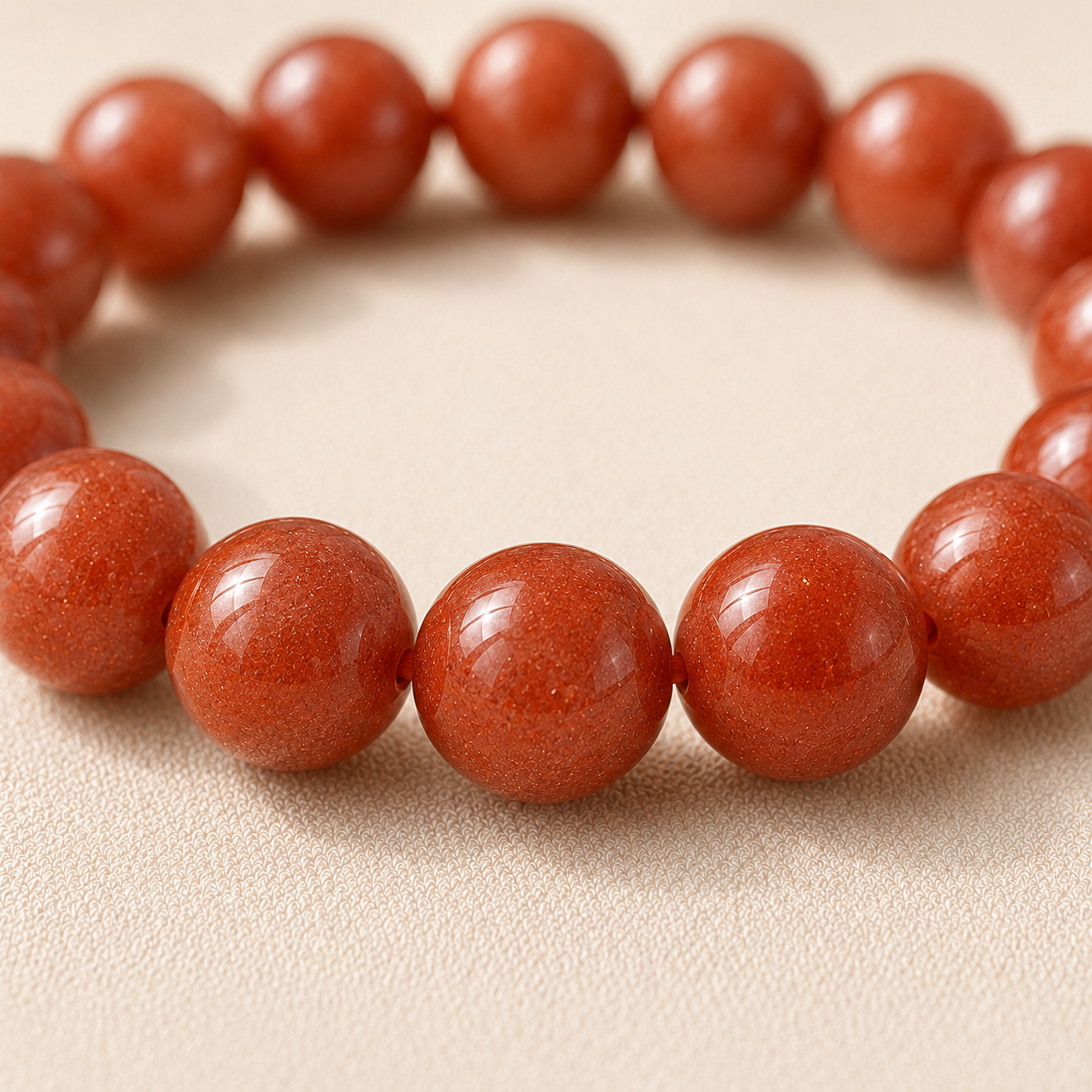 Natural Red Aventurine 8mm Bracelet for Vitality