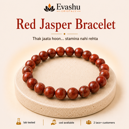 Natural Red Jasper 8mm Bracelet for Stamina