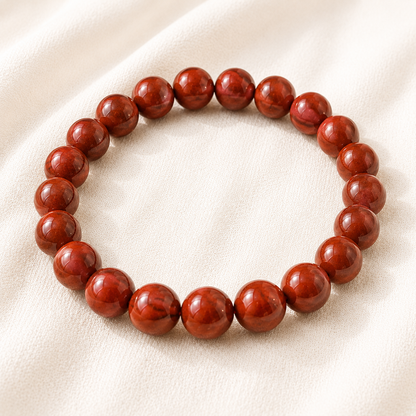 Natural Red Jasper 8mm Bracelet for Stamina