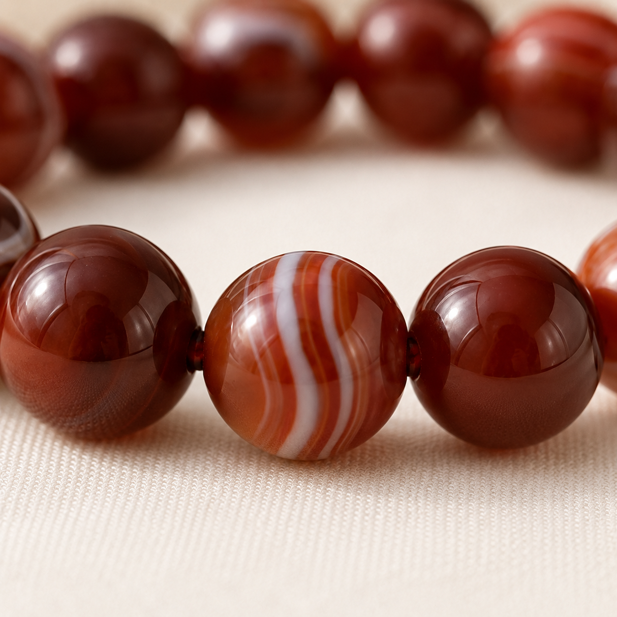 Natural Sulemani Agate & Red Sulemani Bracelet for Positive Energy